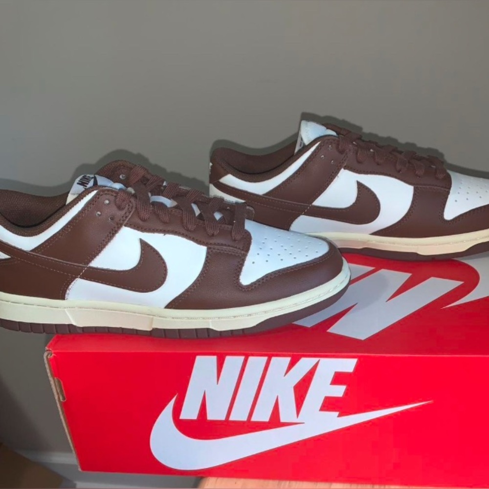 Dunk Low Basketball Sneaker Women’s 6.5 Brown and White Sneakers